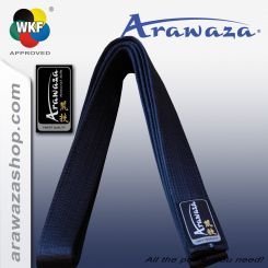Arawaza Cinturón Negro -Logotipo ARAWAZA- Logo Deluxe | Seide | 4,0 cm | 250 cm | Arawaza Logo
