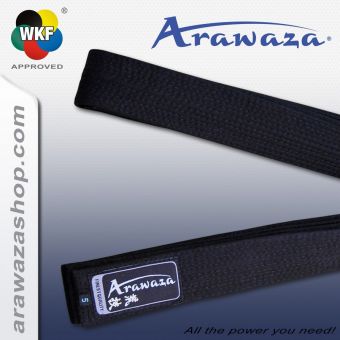 Arawaza Cinturón Negro - Standard /Regular Algodón | 4,0 cm | 350 cm 